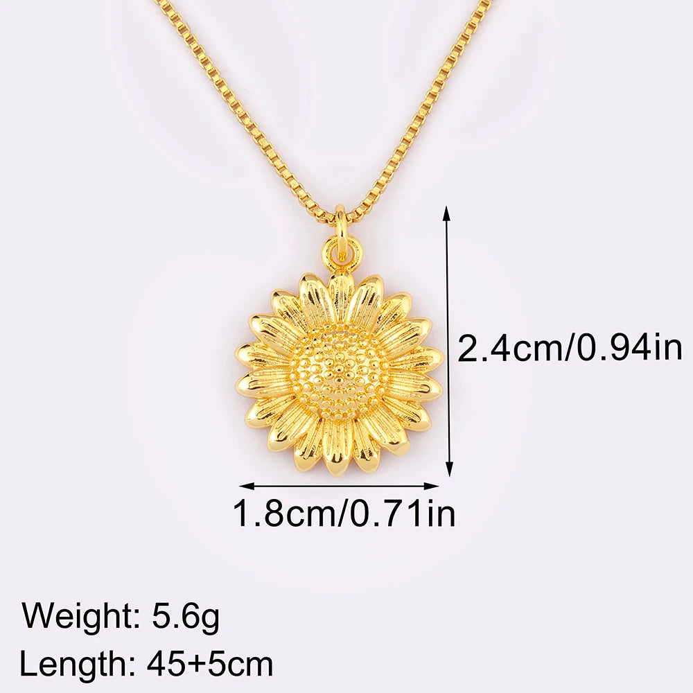 Cute Sunflower Necklace