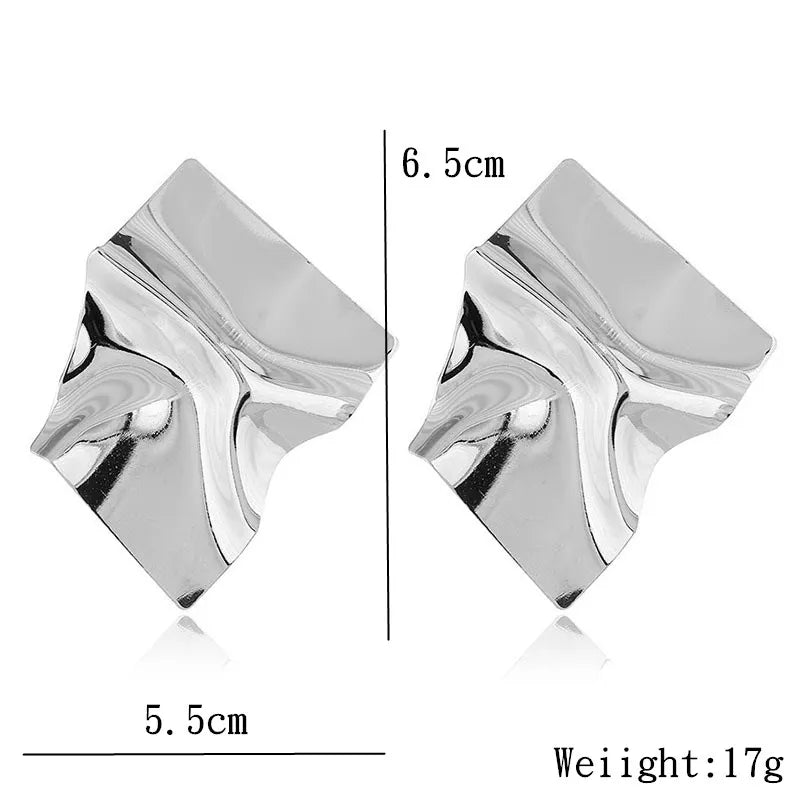 Exaggerated Simple Irregular Geometric Earrings