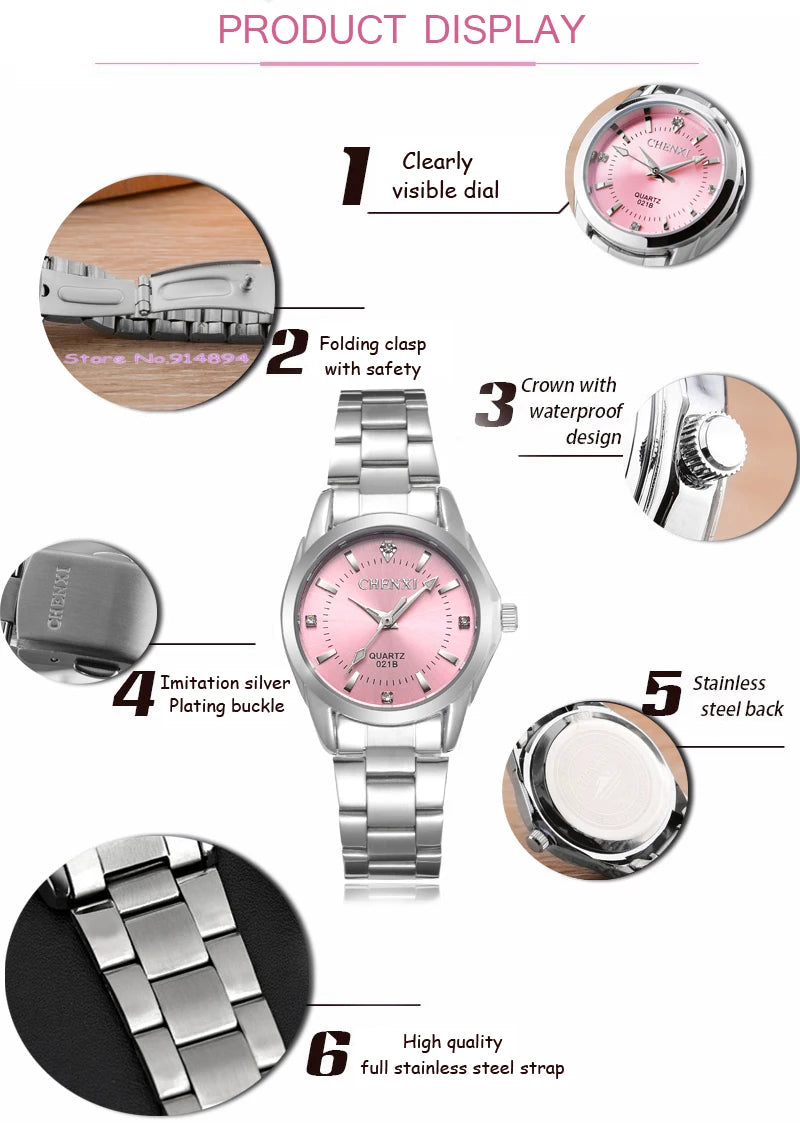 Elegant Waterproof Casual Watches for Women