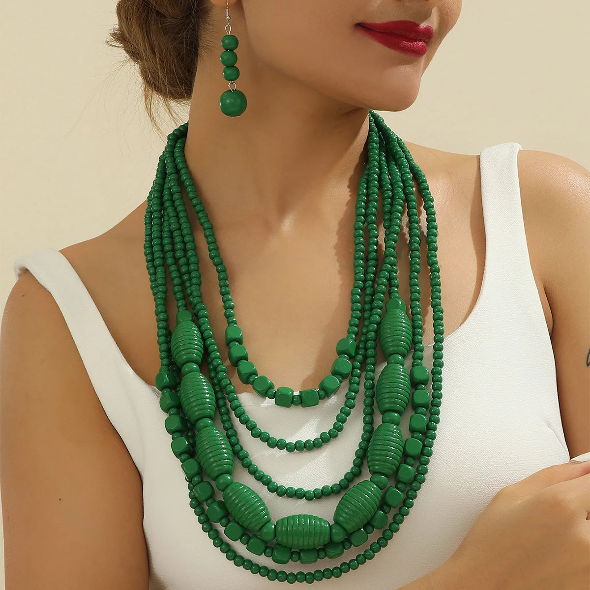 African Beads Jewelry Set