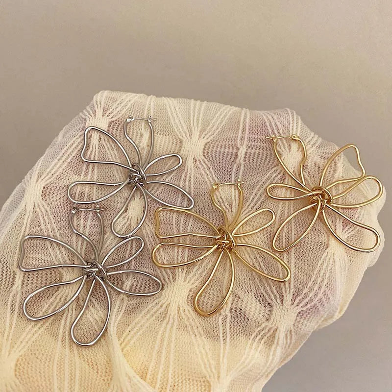 Metal Flower Earrings