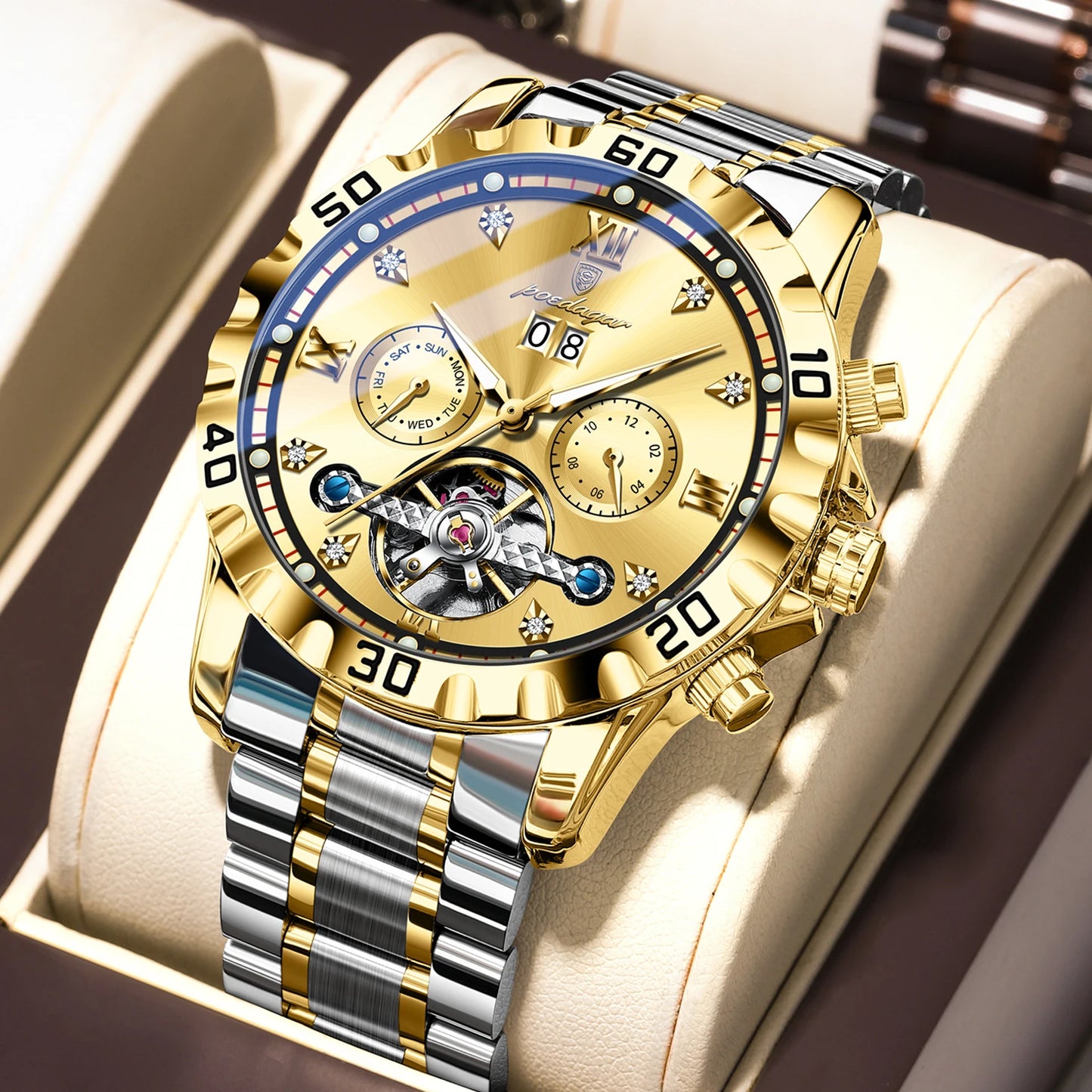 Luxury Hollow Tourbillon Men's Wristwatch