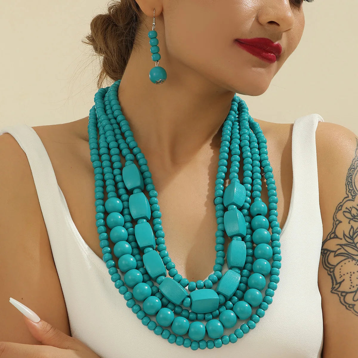 African Beads Jewelry Set