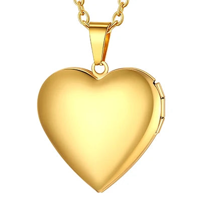 Heart Frame Memory Locket Pendant Necklace