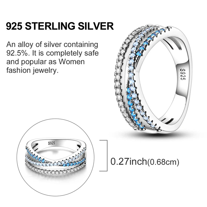 Star Moon 925 Sterling Silver Ring