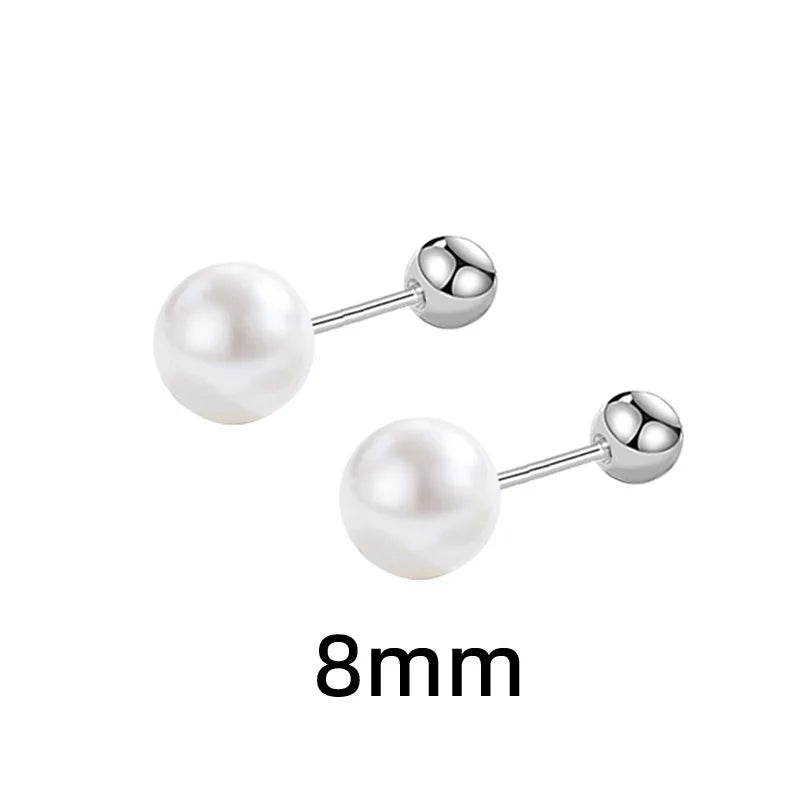 Luxury 925 Sterling Silver Pearls Earrings