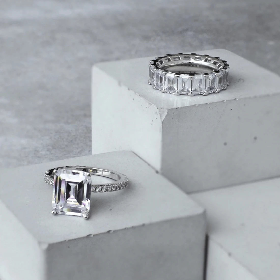 925 Sterling Silver Round Cut Engagement Ring
