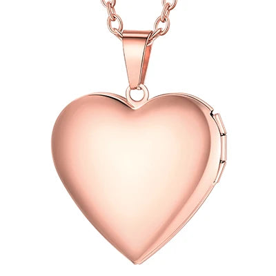 Heart Frame Memory Locket Pendant Necklace
