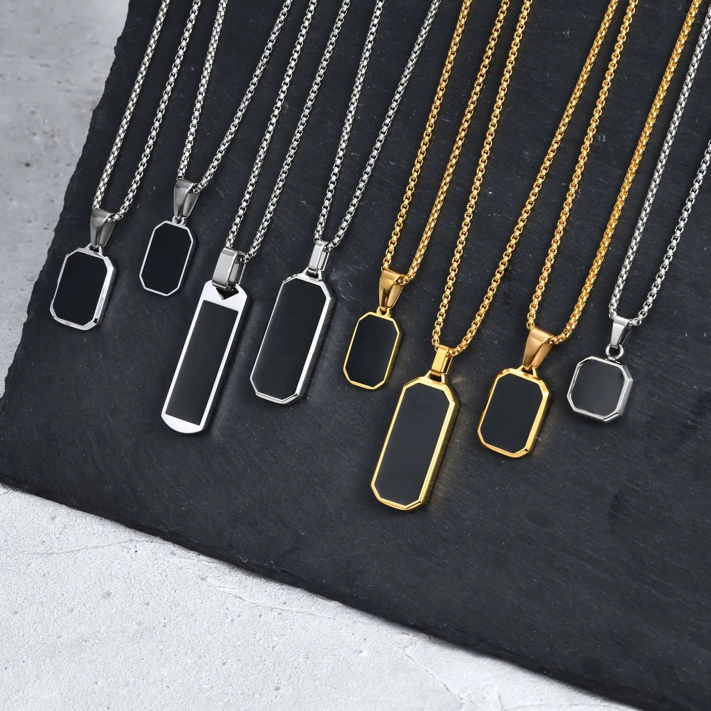 Geometric Square Necklace