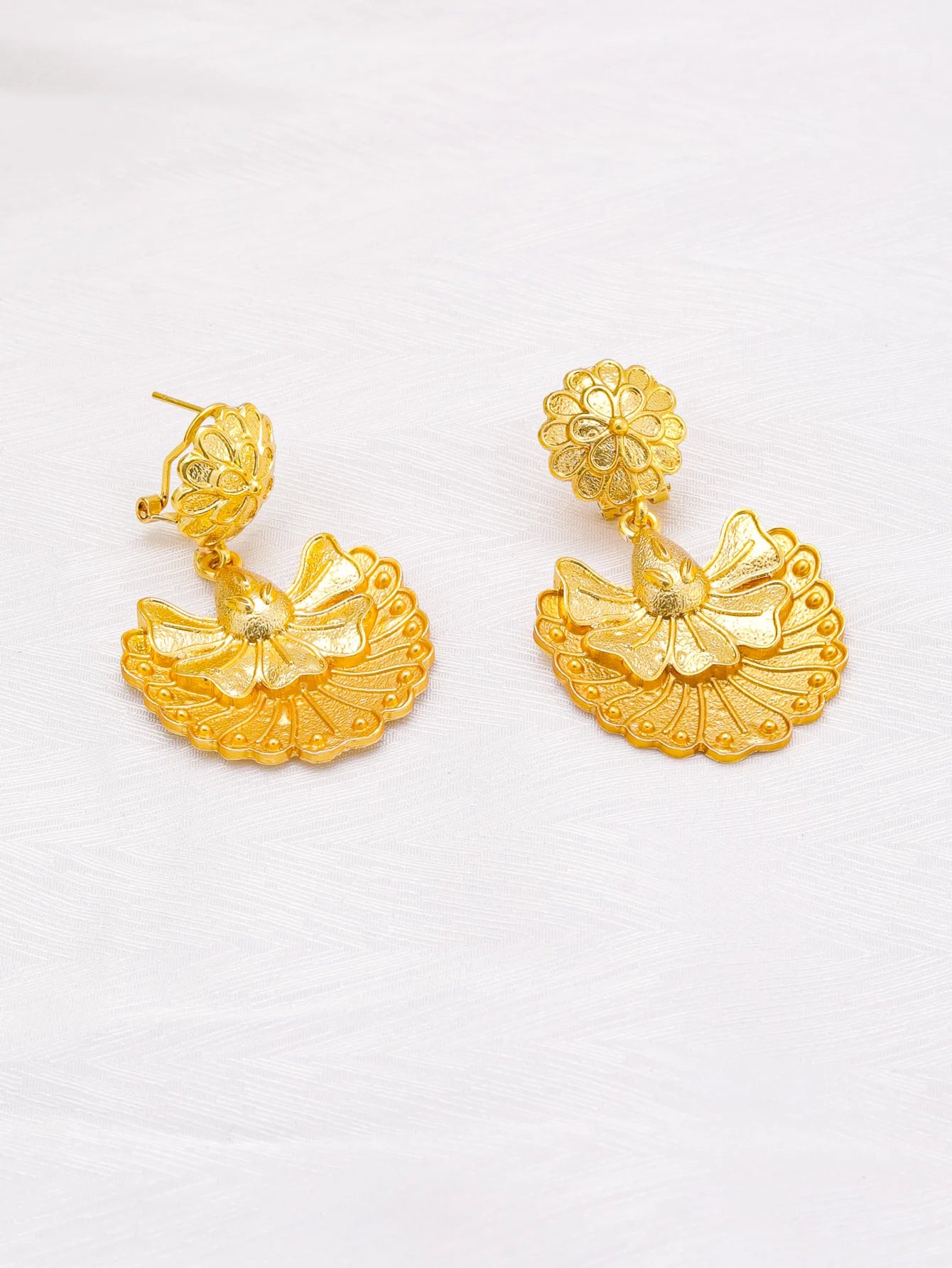 Dubai Jewelry for Women Fashion 24k Gold Plated Jewelry Set Necklace Earrings Accessories Gifts for Party Wedding