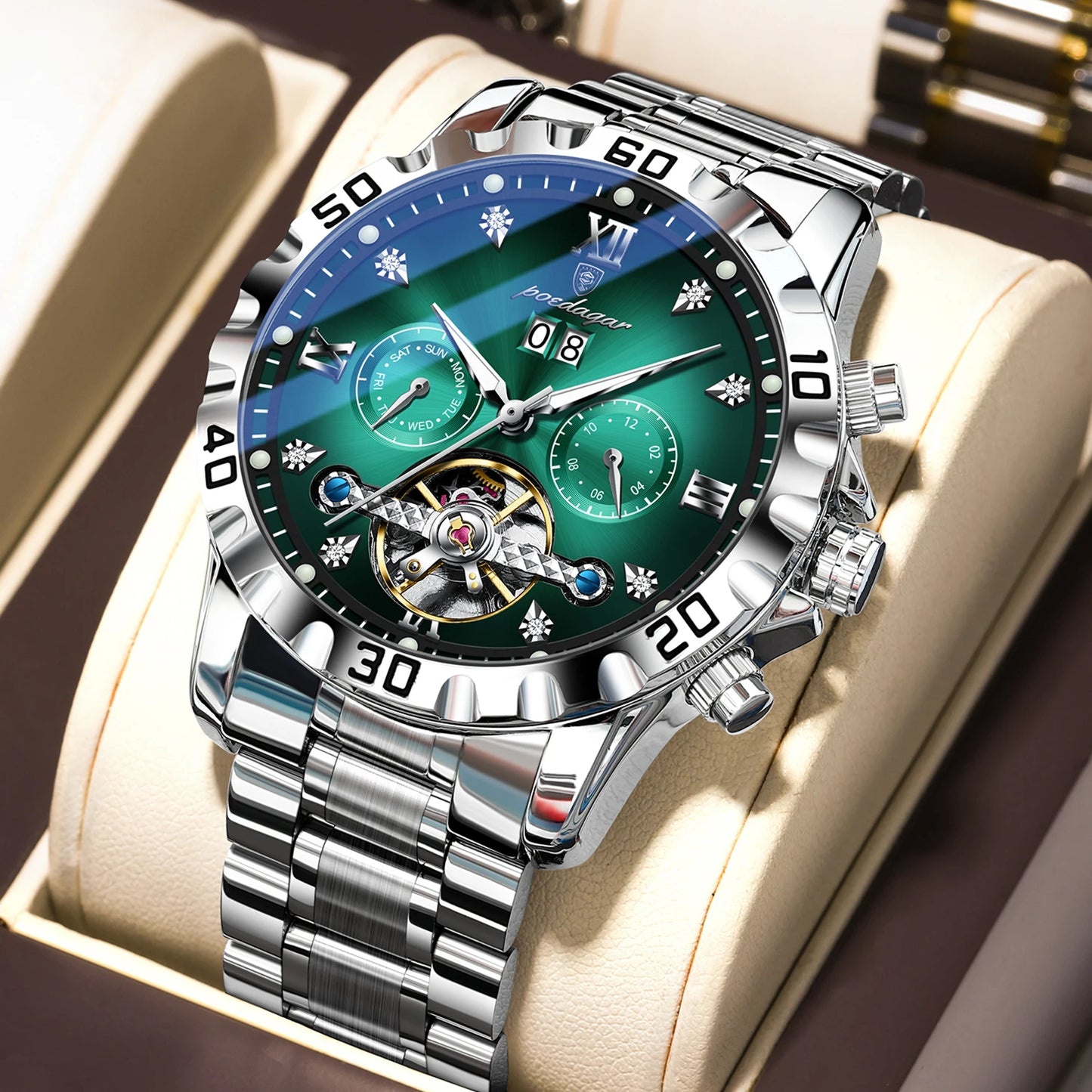 Luxury Hollow Tourbillon Men's Wristwatch