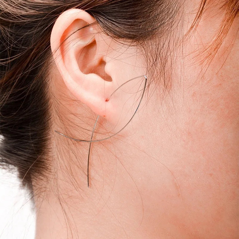 Metal Flower Earrings