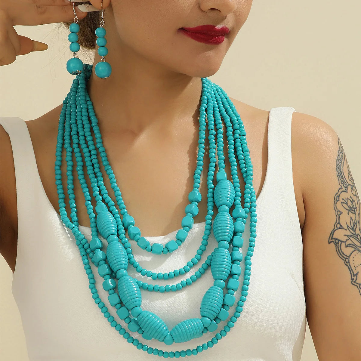 African Beads Jewelry Set