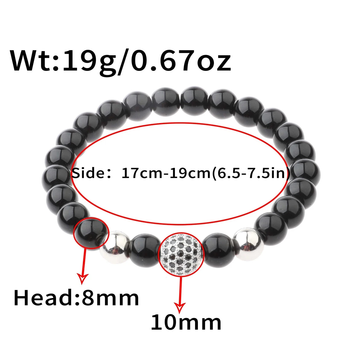 Trendy Lava Stone Imperial Crown Bracelet