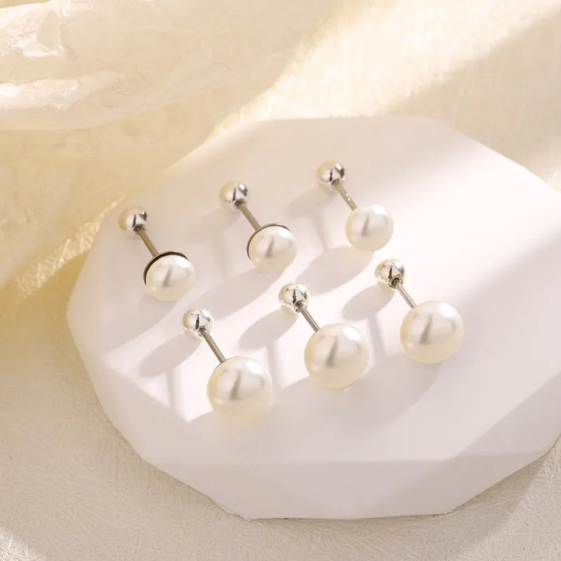 Luxury 925 Sterling Silver Pearls Earrings