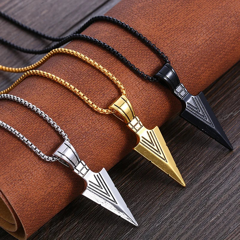 Retro Punk Arrow Pendant Necklace