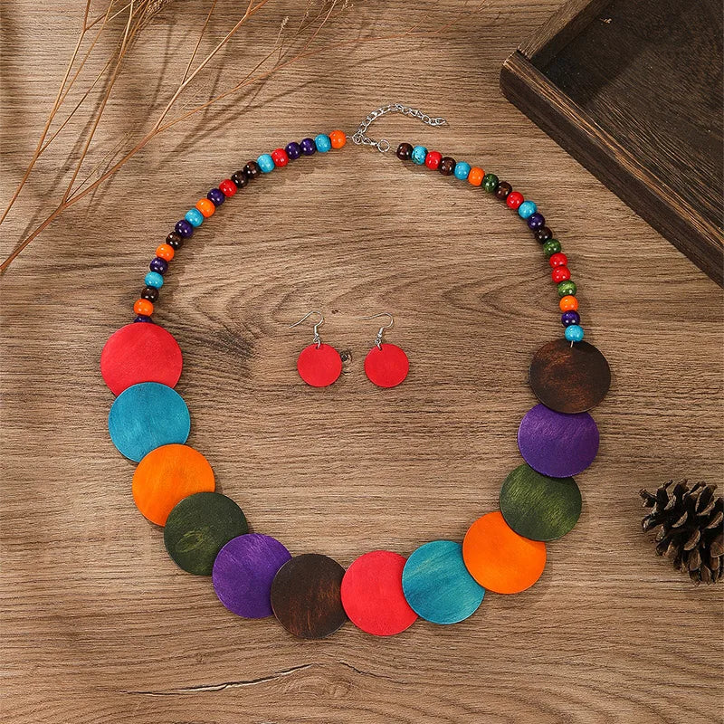 Vintage African Necklace Earrings Set