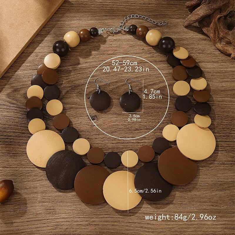 Vintage African Necklace Earrings Set