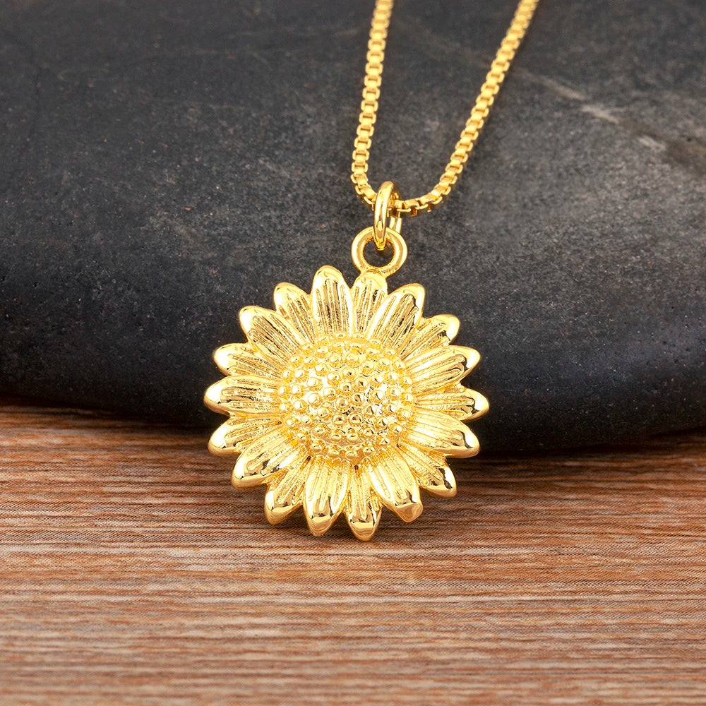 Cute Sunflower Necklace