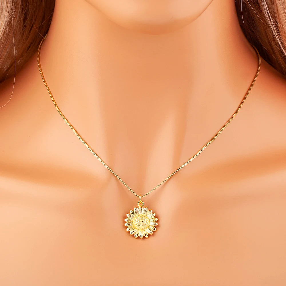 Cute Sunflower Necklace