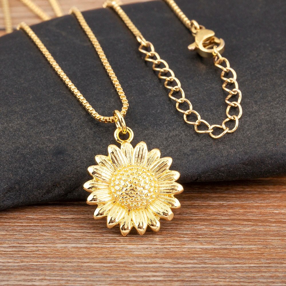 Cute Sunflower Necklace