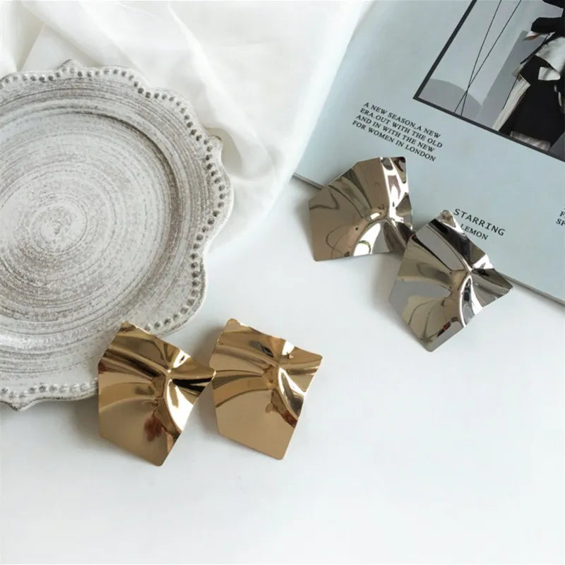 Exaggerated Simple Irregular Geometric Earrings