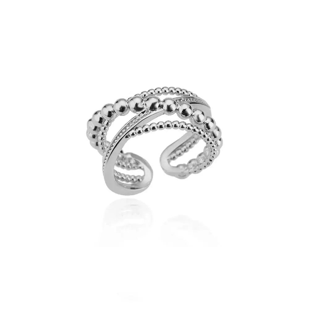 Geometric Zircon Ring