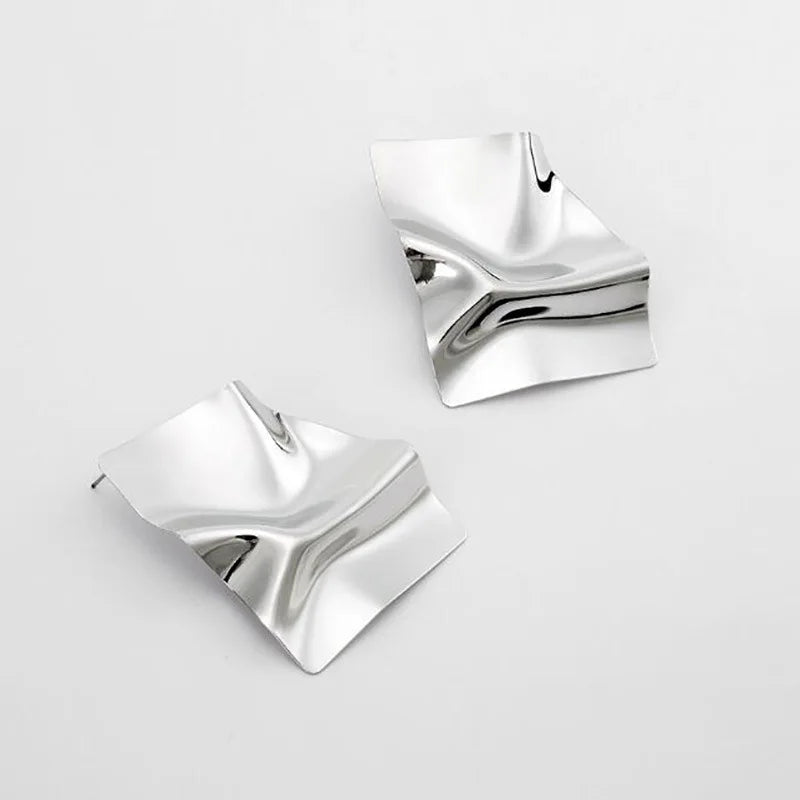 Exaggerated Simple Irregular Geometric Earrings