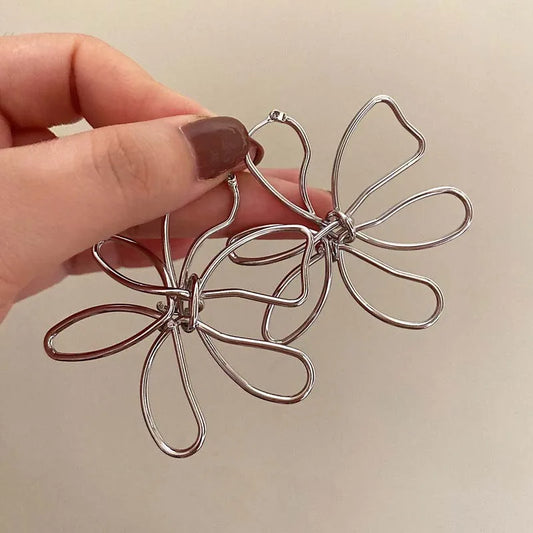 Metal Flower Earrings