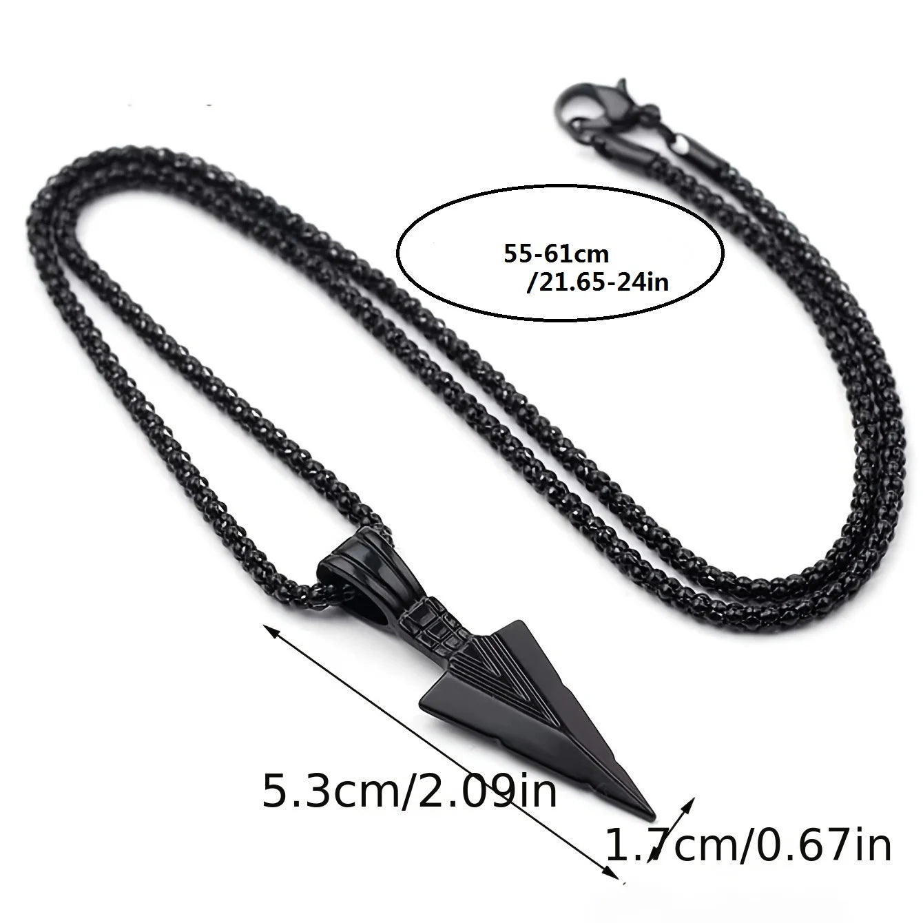 Retro Punk Arrow Pendant Necklace