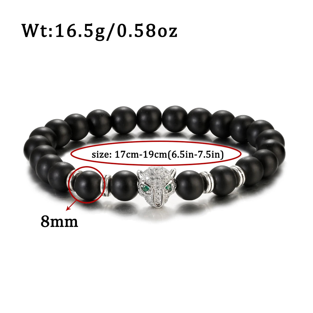 Trendy Lava Stone Imperial Crown Bracelet