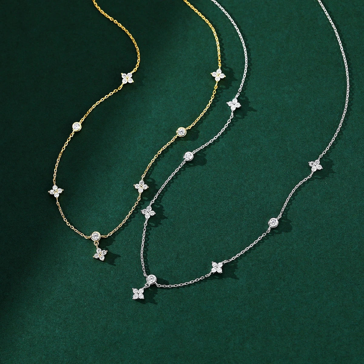 Zircon Four-Leaf Flower Luxury Necklace