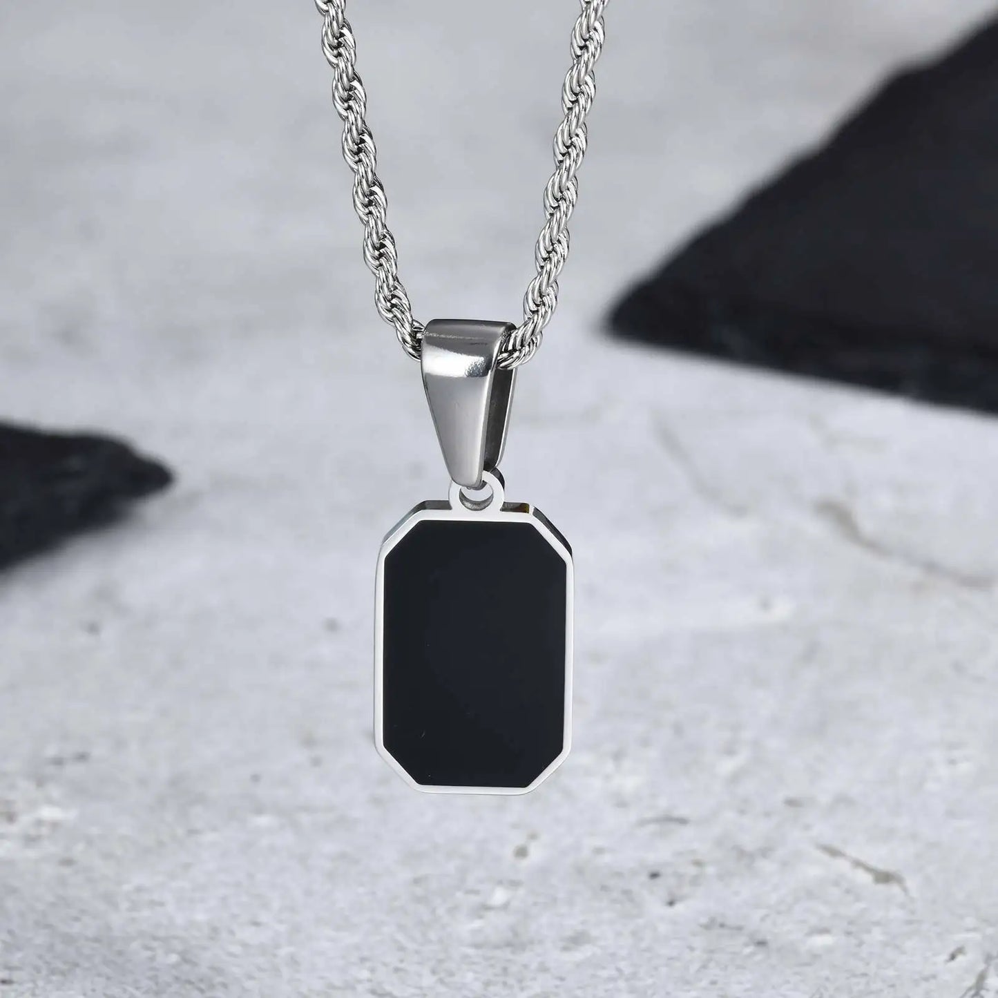 Geometric Square Necklace