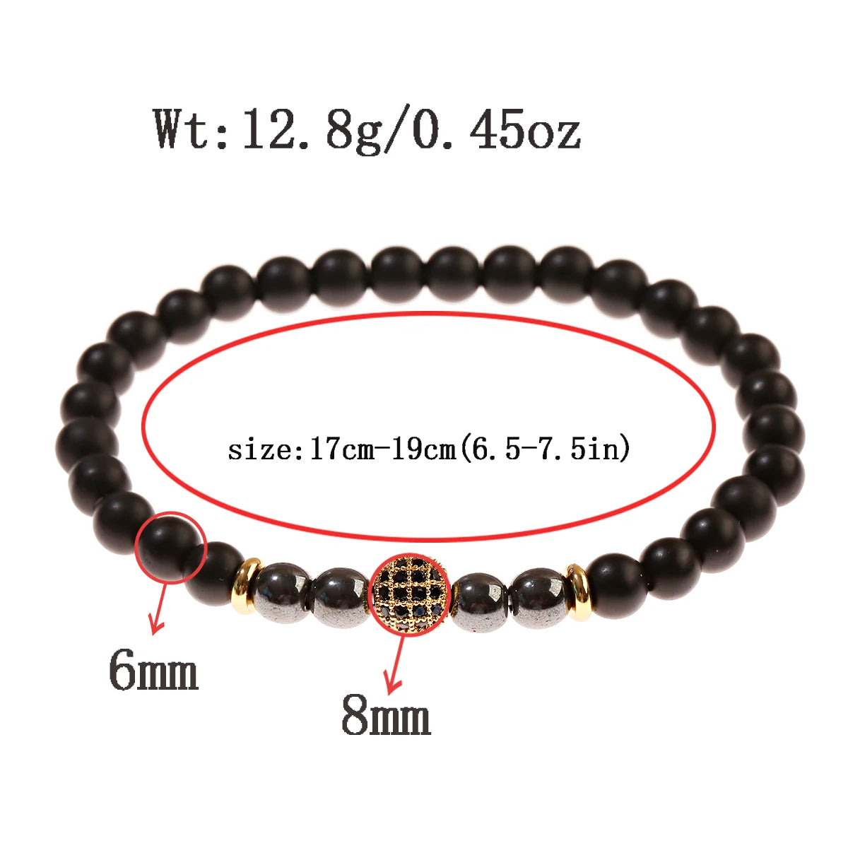 Trendy Lava Stone Imperial Crown Bracelet
