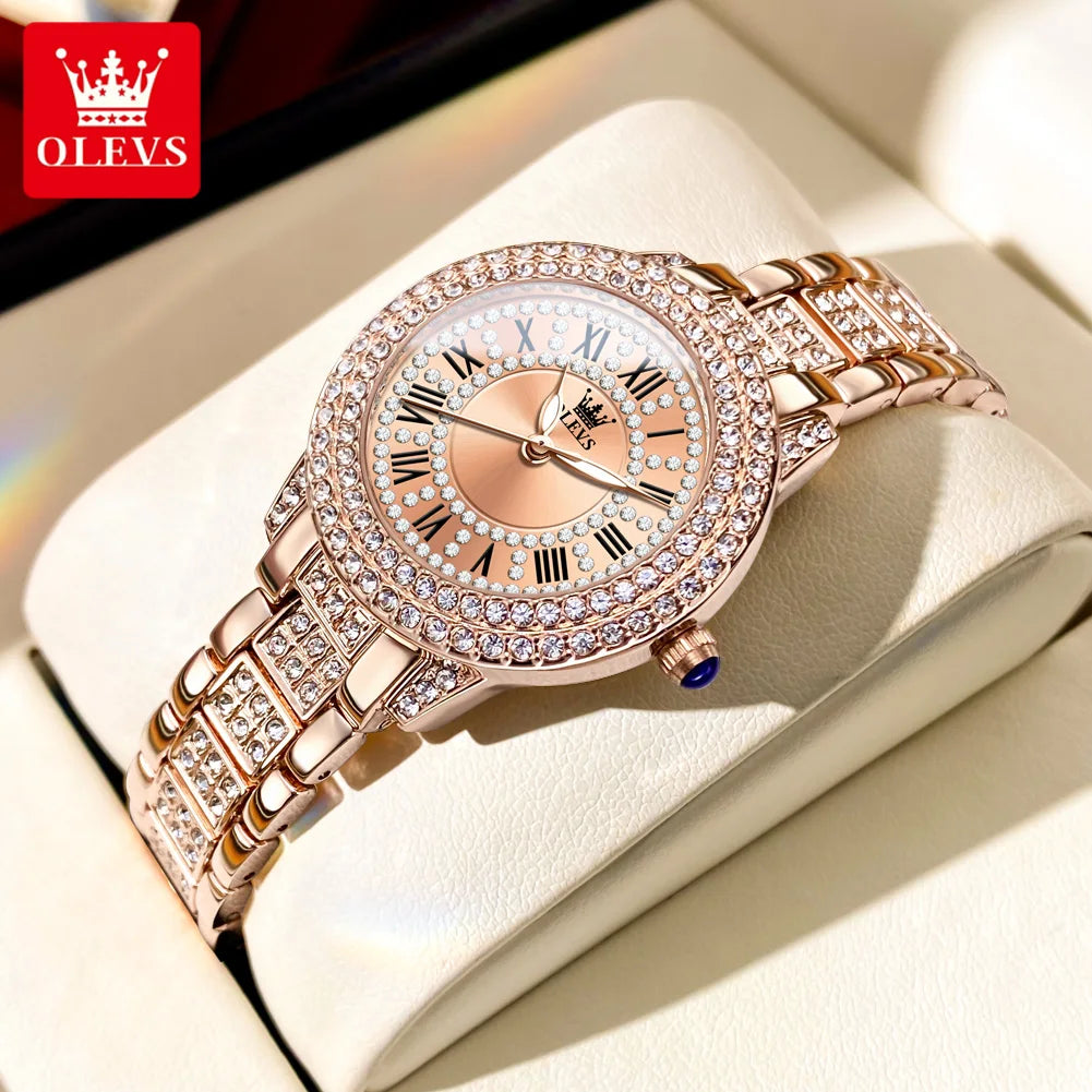 Full Diamond Women Starry Sky Dial Quartz Watch