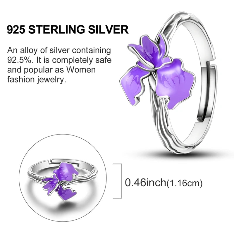 Star Moon 925 Sterling Silver Ring