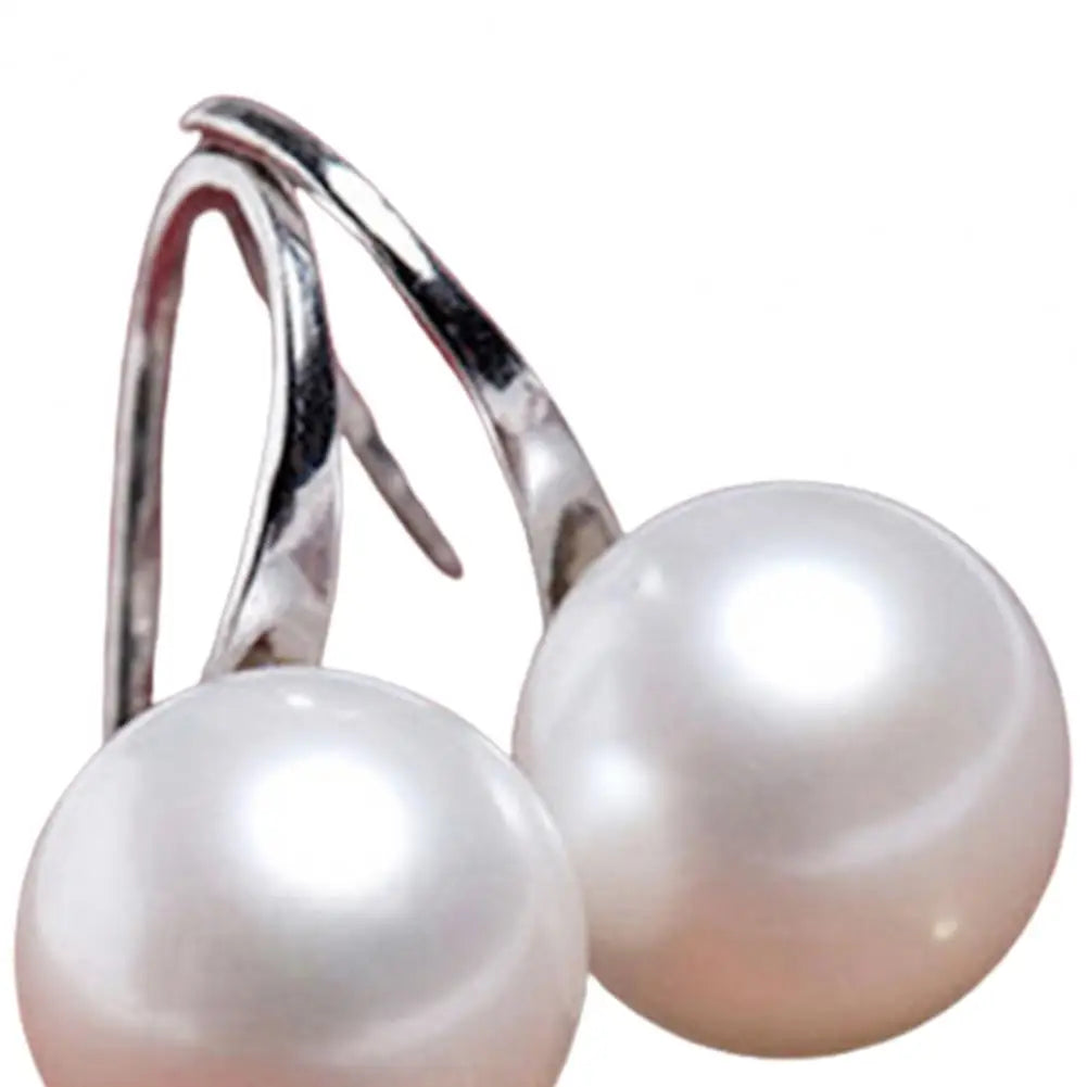 Genuine Natural Freshwater Pearl Earrings 925 Sterling Silver