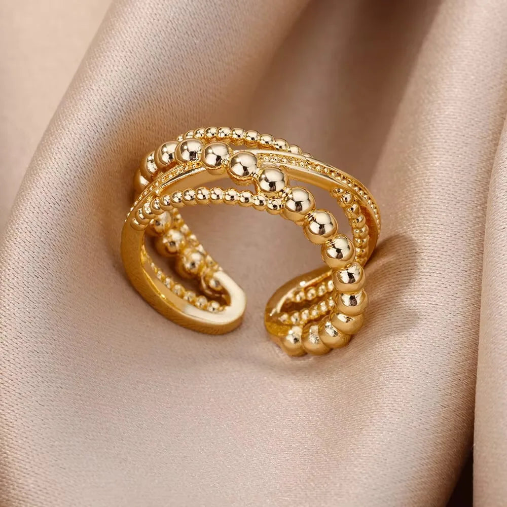 Geometric Zircon Ring