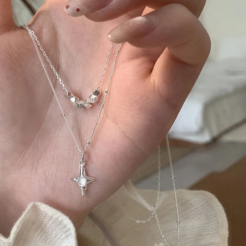 Natural Freshwater Pearl 925 Sterling Silver Necklace