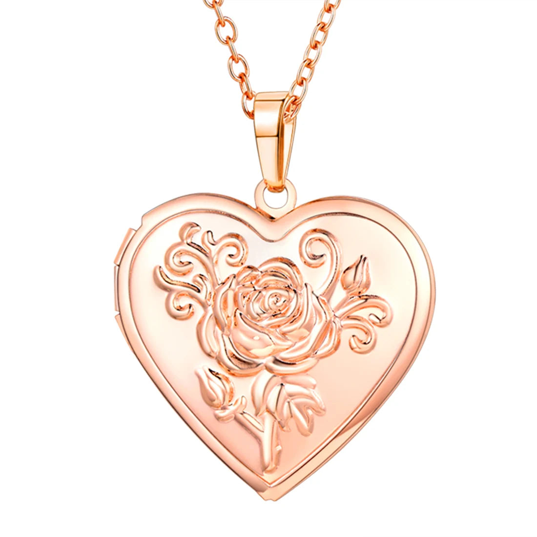 Heart Frame Memory Locket Pendant Necklace