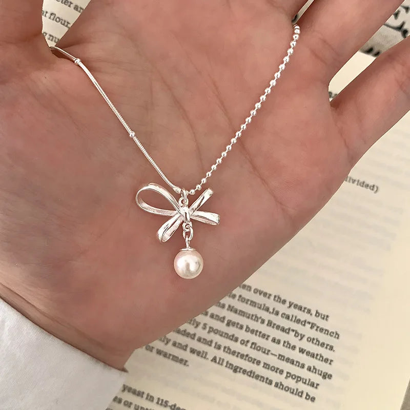 Natural Freshwater Pearl 925 Sterling Silver Necklace