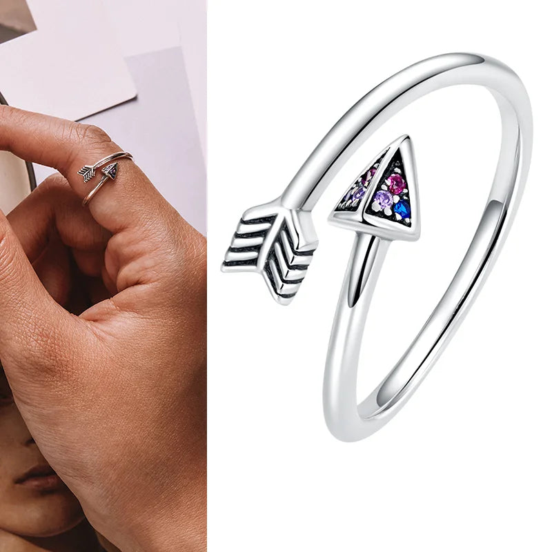925 Sterling Silver Green Square Gemstone Open Ring