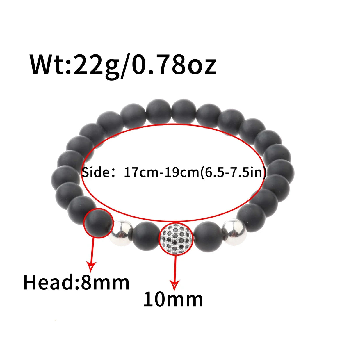 Trendy Lava Stone Imperial Crown Bracelet