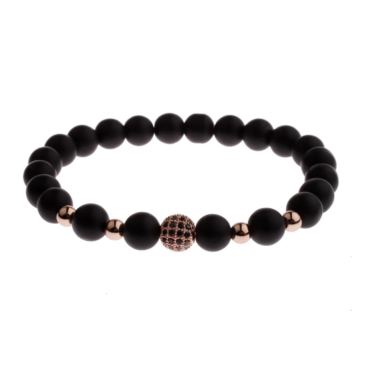 Trendy Lava Stone Imperial Crown Bracelet
