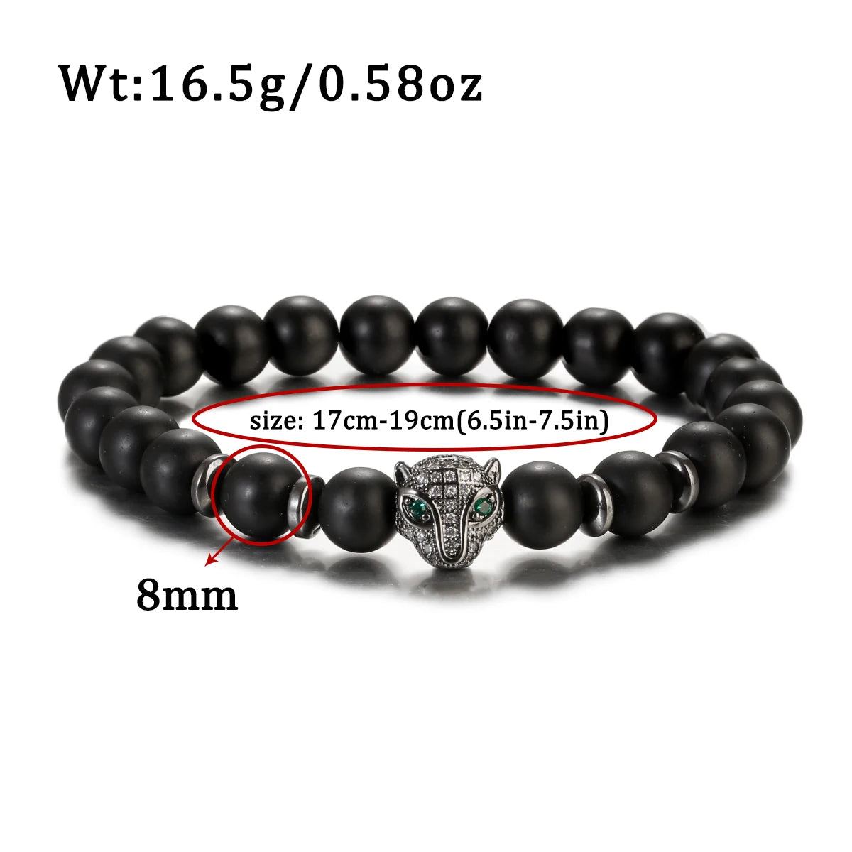 Trendy Lava Stone Imperial Crown Bracelet