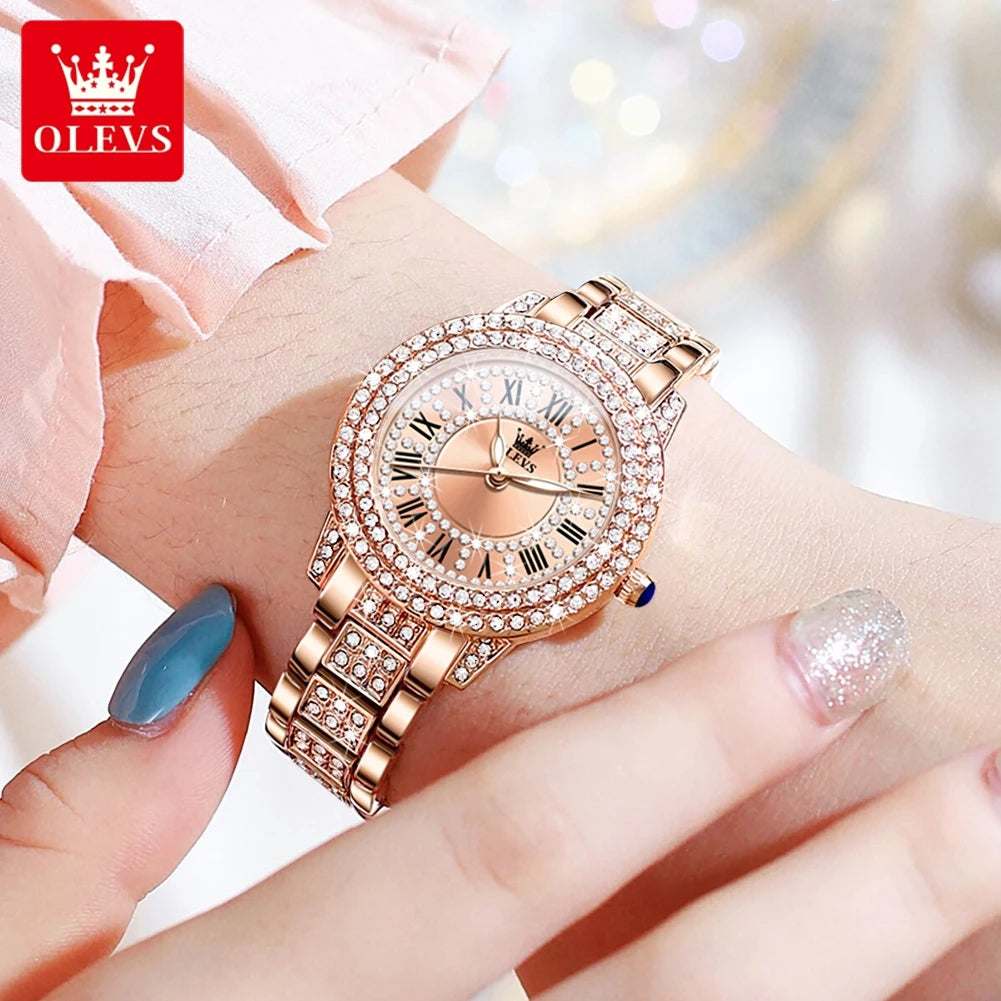 Full Diamond Women Starry Sky Dial Quartz Watch