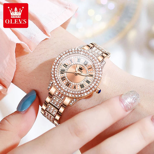 Full Diamond Women Starry Sky Dial Quartz Watch