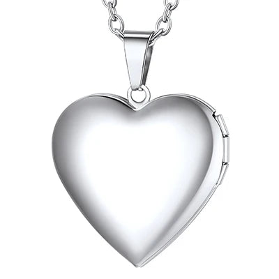 Heart Frame Memory Locket Pendant Necklace