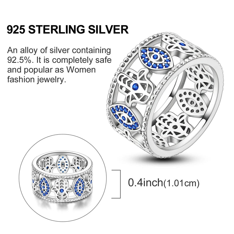 Star Moon 925 Sterling Silver Ring