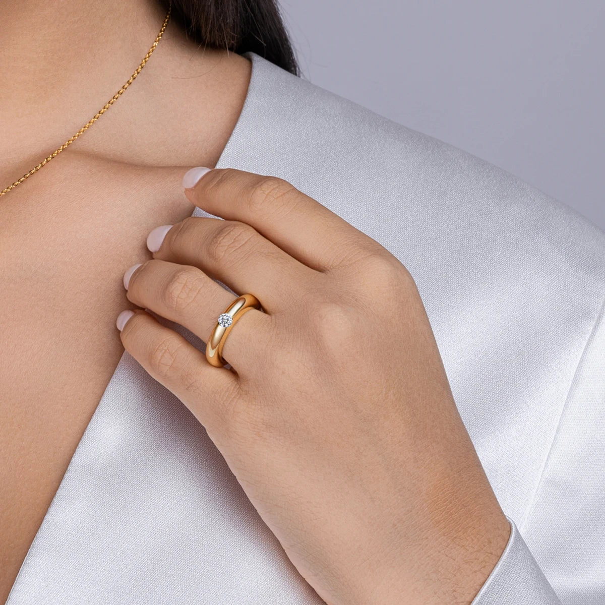 18K Gold Plated 925 Sterling Silver Ring